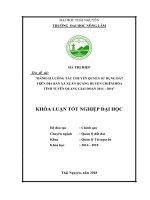 Đánh giá công tác chuyển quyền sử dụng đất trên địa bàn xã xuân quang   huyện chiêm hóa   tỉnh tuyên quang giai đoạn 2014 – 2016 