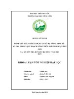 Đánh giá kết quả thực hiện các tiêu chí xây dựng cơ sở hạ tầng, kinh tế   xã hội trong quy hoạch nông thôn mới giai đoạn 2015  2020 tại xã bản thi   huyện chợ đồn   tỉnh bắc kạn 