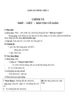 Giáo án Tiếng Việt 3 tuần 21 bài: Chính tả  Nhớ  viết: Bàn tay cô giáo, phân biệt tr, ch; dấu hỏi, dấu ngã