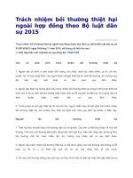 Trách nhiệm bồi thường thiệt hại ngoài hợp đồng theo bộ luật dân sự 2015