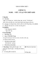 Giáo án Tiếng Việt 3 tuần 20 bài: Chính tả  Nghe  viết: Ở lại với chiến khu, phân biệt s, x; uôt, uôc