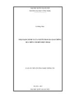 Nhận dạng hành vi của người tham gia giao thông dựa trên cảm biến điện thoại 