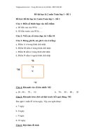 Bộ đề thi HK2 môn toán lớp 1 năm 2018 2019 có đáp án 