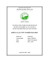 Ứng dụng công nghệ GNSS để thành lập bản đồ lâm nghiệp tại xã nam quan   huyện lộc bình   tỉnh lạng sơn năm 2018 