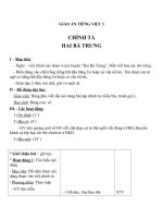 Giáo án Tiếng Việt 3 tuần 19 bài: Chính tả  Nghe viết: Hai Bà Trưng, phân biết l, n; iet, iec