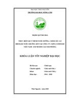 Thực hiện quy trình nuôi dưỡng, chăm sóc gà broiler nuôi chuồng kín tại công ty japfa compeed việt nam chi nhánh CGF hải phòng 