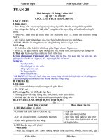 Tuần 28 giáo án lớp 3 soạn theo ĐHPTNLHS năm học 2018   2019 