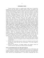 Bạo lực gia đình và sức khỏe của thai phụ, trẻ sơ sinh tại huyện đông anh, hà nội năm 2014 2015 tt 