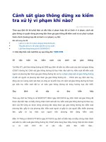 Cảnh sát giao thông dừng xe kiểm tra xử lý vi phạm khi nào