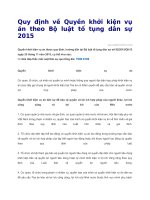 Quy định về quyền khởi kiện vụ án theo bộ luật tố tụng dân sự 2015