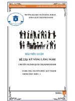 KỸ NĂNG LẮNG NGHE