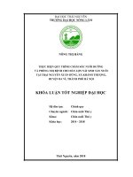 Thực hiện quy trình chăm sóc nuôi dưỡng và phòng trị bệnh cho đàn lợn nái sinh sản nuôi tại trại nguyễn xuân dũng, xã khánh thượng   huyện ba vì   thành phố hà nội 