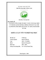 Ứng dụng công nghệ tin học và máy toàn đạc điện tử thành lập bản đồ địa chính, tờ số 06 tỷ lê 1 500 tại phường phú diễn   quận bắc từ liêm   thành phố hà nôi 