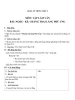 Giáo án Tiếng Việt 3 tuần 19 bài: Tập làm văn  Nghe  kể: Chàng trai làng Phù Ủng