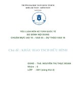 So sánh nội dung chuẩn mực IAS 16 – VAS 03 – dự thảo VAS 16 