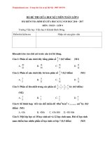 Bộ đề thi giữa HK2 môn toán lớp 4 