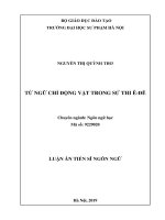 Từ ngữ chỉ động vật trong sử thi ê đê (tt) 