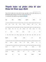 Thanh toán và phân chia di sản thừa kế theo quy định