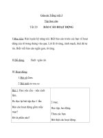 Giáo án Tiếng Việt 3 tuần 20 bài: Tập làm văn  Báo cáo hoạt động