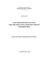 Giải pháp đảm bảo an toàn cho trẻ mẫu giáo tại huyện nậm pồ tỉnh điện biên 