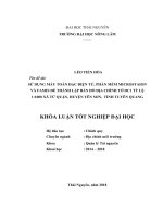 Sử dụng máy toàn đạc điện tử, phần mềm microstaion và famis để thành lập bản đồ địa chính tờ DC1 tỷ lệ 1 1000 xã tứ quận   huyện yên sơn   tỉnh tuyên quang 