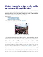 Không tham gia khám tuyển nghĩa vụ quân sự bị phạt thế nào