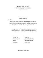 Đánh giá công tác chuyển nhượng quyền sử dụng đất tại thị trấn phong thổ   huyện phong thổ   tỉnh lai châu giai đoạn 2015   2017 