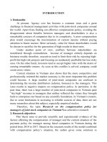 Nghiên cứu chính sách chi trả cho nhà quản lý của các công ty cổ phần ở việt nam tt tiếng anh 