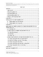 Đánh giá hiện trạng và đề xuất giải pháp bảo vệ môi trường cho hoạt động chăn nuôi heo trên địa bàn thành phố tân an, tỉnh long an  