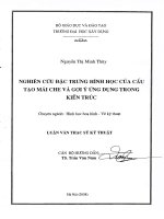 Nghiên cứu đặc trưng hình học của cấu tạo mái che và gợi ý ứng dụng trong kiến trúc (tt) 