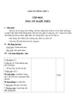 Giáo án Tiếng Việt 3 tuần 21 bài: Tập đọc  Ông tổ nghề thêu