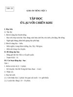 Giáo án Tiếng Việt 3 tuần 20 bài: Tập đọc  Ở lại với chiến khu