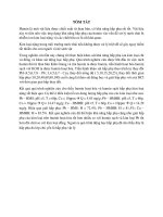 khảo sát động học quá trình hấp phụ ion kim loại lên humin 