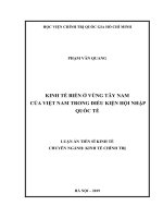 Kinh tế biển ở vùng tây nam của việt nam trong điều kiện hội nhập quốc tếh 