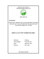 Áp dụng quy trình kỹ thuật tổng hợp trong chăm sóc đàn lợn nái và lợn con theo mẹ tại trại chăn nuôi nguyễn đức binh huyện ba vì – hà nội 