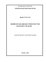 Nghiên cứu xác định đặc trưng phát thải của xe buýt tại hà nội