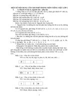 MỘT số nội DUNG cần GHI NHỚ TRONG môn TIẾNG VIỆT lớp 1