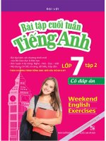 Bài tập cuối tuần tiếng anh 7   tập 2 (đại lợi) 