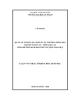 Quản lý cơ sở vật chất ở các trường mầm non huyện Si Ma Cai, tỉnh Lào Cai theo hướng đảm bảo chất lượng giáo dục (Luận văn thạc sĩ)