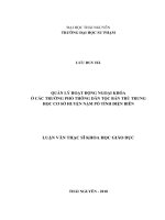 Quản lý hoạt động ngoại khóa ở các trường phổ thông dân tộc bán trú trung học cơ sử huyện nậm pồ tỉnh điện biên 
