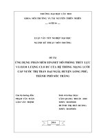 Ứng dụng phần mềm EPANET mô phỏng thủy lực và hàm LƯỢNG clo dư cho mạng lưới cấp nước