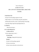 Giáo án Tiếng Việt 3 tuần 12 bài: Luyện từ và câu  Ôn tập về từ chỉ hoạt động, trạng thái, so sánh