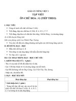 Giáo án Tiếng Việt 3 tuần 11 bài: Tập viết  Ôn chữ hoa: G ( tiếp theo )