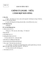 Giáo án Tiếng Việt 3 tuần 12 bài: Chính tả  Nghe  viết: Cảnh đẹp non sông, phân biệt tr, ch; at, ac