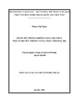 Thẩm mỹ trong không gian nội thất nhà ở truyền thống vùng châu thổ bắc bộ tt