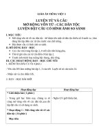 Giáo án Tiếng Việt 3 tuần 15 bài: Luyện từ và câu: Mở rộng vốn từ: Các dân tộc, luyện đặt câu có hình ảnh so sánh