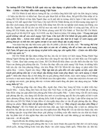 TƯ TƯỞNG HỒ CHÍ MINH LÀ KẾT QUẢ CỦA SỰ VẬN DỤNG VÀ PHÁT TRIỂN SÁNG TẠO CHỦ NGHĨA MÁC  KHÁC