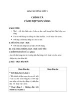 Giáo án Tiếng Việt 3 tuần 12 bài: Chính tả  Nghe  viết: Cảnh đẹp non sông, phân biệt tr, ch; at, ac