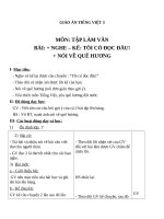 Giáo án Tiếng Việt 3 tuần 11 bài: Tập làm văn  Nghe  kể: Tôi có đọc đâu, nói về quê hương