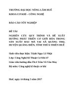 NGHIÊN cứu QUY TRÌNH và đề XUẤT HƯỚNG PHÁT TRIỂN cơ GIỚI hóa TRONG sản XUẤT RAU má